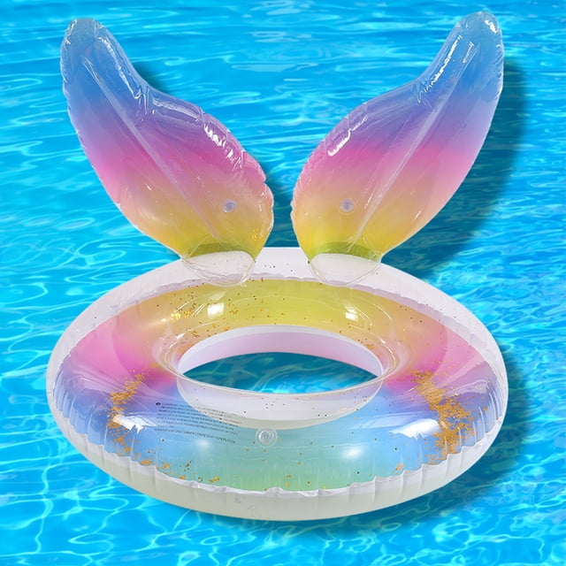 Anillo de natación inflable de 70cm/90cm, anillo flotante portátil para playa (ala de 90cm) Tmvgtek Para Estrenar