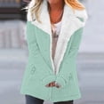 thumbnail image 4 of Winter Fall Hooded Jackets for Women Casaul Fashionable Long Sleeve Solid Pocket Cardigan Button Top Sweater Knit Blouse Plush Plus Size Jacket Coat, 4 of 4
