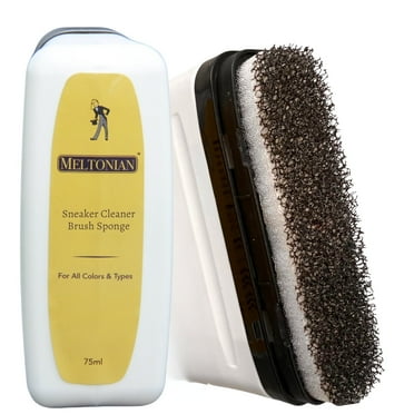 Meltonian Shoe Cleaner with Brush Sponge, Multicolor, 75 mL, 1 Count