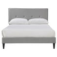 thumbnail image 1 of Home Fare Full Mid Century Button Upholstered Bed  Gray, 1 of 2