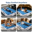 thumbnail image 6 of Queen Air Mattress, Inflatable Air bed with Wireless Built-in Pump and Pillow for Camping Travel Guest Home, 650lb Max, Size 16", 6 of 11