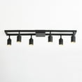 thumbnail image 6 of Shura Black 6-Light Square Ceiling Light with Rotatable Heads, Integrated LED Bulbs, 3000K, 6 of 8