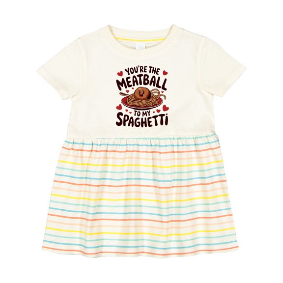 Inktastic You're the Meatball to My Spaghetti Cute Food Pun Girls Baby Dress
