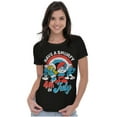 thumbnail image 3 of Retro Smurfs Cartoon 4th of July Women's T Shirt Ladies Tee Brisco Brands S, 3 of 5