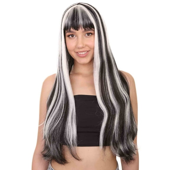 HPO Adult Monster Women's Wig | Two-Toned Long Cosplay Halloween Wig | Premium Breathable Capless Cap