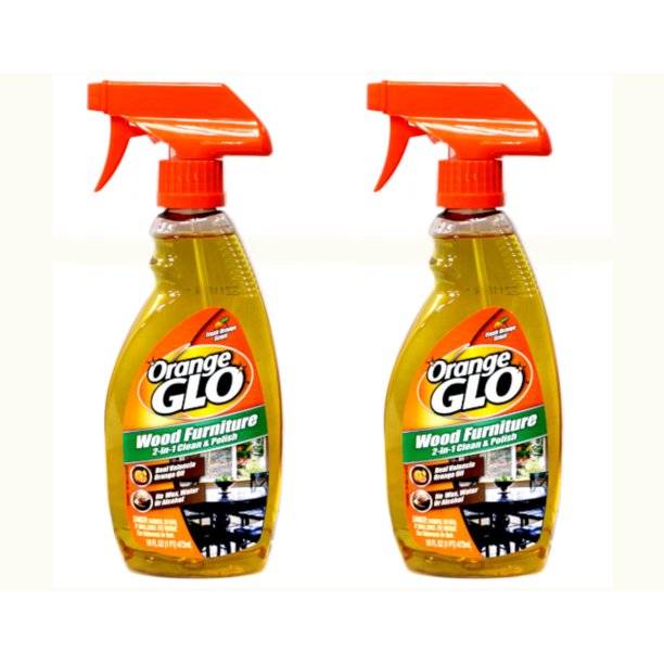 Orange Glo Wood Furniture 2in1 Clean & Polish 16 Ounce Pack of 2