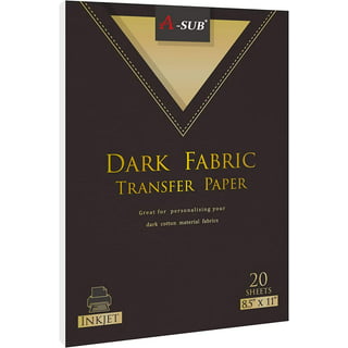 A-SUB PRO Inkjet Iron-on Dark Transfer Paper for Fabrics 8.5x11 75