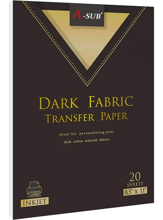 Inkjet Glitter GOLD Heat Transfer Paper for Dark Colour Fabrics 8.5x11 5 Sh  