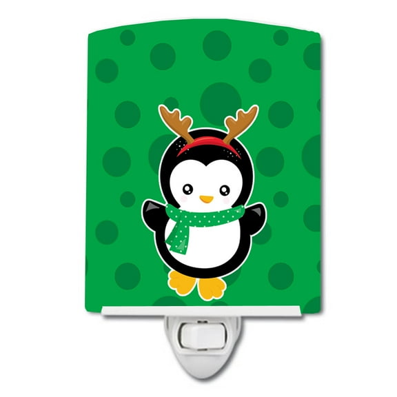 Caroline's Treasures BB8944CNL Christmas Penquin Reindeer Ceramic Night Light, 6x4x3", multicolor