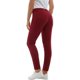 thumbnail image 2 of Pantalones vaqueros elásticos ajustados de tiro medio de colores con bolsillos reales completos de algodón 98 % para mujer (estándar y grande) Wine8 Short, 2 of 4