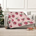 thumbnail image 7 of Yayeee Throw Blanket for Couch Soft Warm 50" x 60" Sofa Chair Bed Decoration, Cherries Pattern, 7 of 7