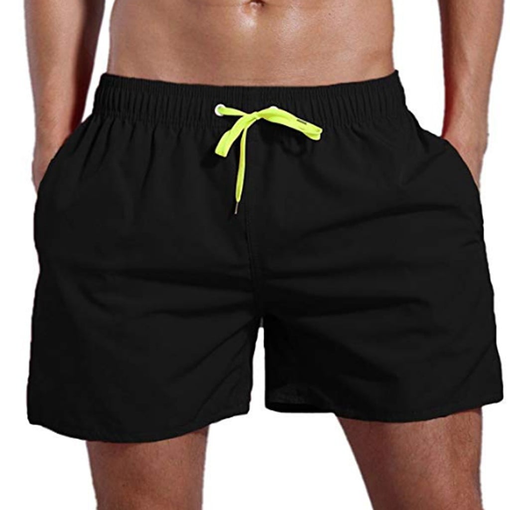 Yiwula Tailored Men's Swimming Sport Beach Quickdrying Solid Color