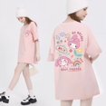 thumbnail image 1 of Camisetas Kawaii Sanrio Kuromi Pochacco Cinnamoroll My Melody Harajuku para mujer, camiseta Ullzang con gráfico de Anime, camiseta Y2K para mujerPink-My Melody, 1 of 5