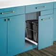 thumbnail image 2 of ZENSTYLE Durable 2 Pack Pull Out Trash Garbage Can 35 Quart Sliding Kitchen Waste Container Saving Space Indoor, 2 of 8