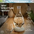 thumbnail image 6 of Mayu Swirl Water Pitcher Glass Carafe with Graystone Colored Porcelain Base Vortex Technology 51 oz, 6 of 9