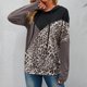 thumbnail image 4 of Moda mujer casual manga larga con capucha leopardo patchwork señoras tops sudaderas Fridja  hkj4895, 4 of 6