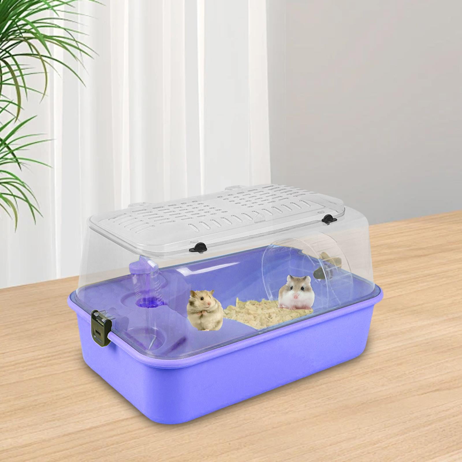 balikha Hamster Cage Run -out Carrier Sleep with Water Bottle Training Wheel Hamster Living Space Small Animal Cage for Mice Sugar Glider