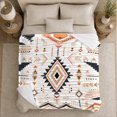 thumbnail image 5 of Modern Southwestern Geometric Diamond Pattern Bold Tribal Art, Dramatic Artistic Scene, Warm Flannel Blanket for Home Library and Reading Nook, Art Lovers Housewarming Gift, Artistic Home Decor, 5 of 9