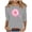 Gray, variant on Breast Cancer Shirts for Women Casual 3/4 Sleeve Blouses Breast Cancer Awareness Tshirts Funny Sunflower Pink Ribbon Graphic Tees