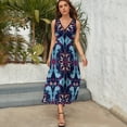 thumbnail image 5 of Vestido De Noche De Lujo Sin Mangas Para Mujer, Bohemian Pattern Vestido De Fiesta, 5 of 5