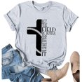 thumbnail image 1 of YourTops T-Shirt « Let The Field Be Joyful and All That » T-Shirt Graphique Chrétien (US 2TG, 3-Grey), 1 of 2