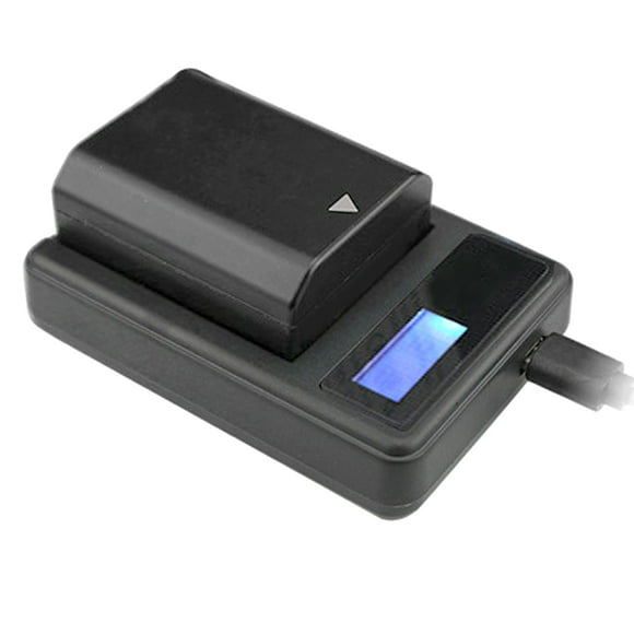 Acouto Cargador de batería de cámara para Nikon, EN-EL15 Cargador de batería de cámara Pantalla de Carga LCD para Nikon D800 D750 D7000 Ranura única