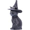 thumbnail image 2 of Figura de gato ocultista CHAO Purrah 13,5 cm color negro con sombrero de bruja, 2 of 5