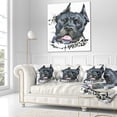 thumbnail image 3 of Designart Black Dog Illustration - Animal Throw Pillow - 18x18, 3 of 5