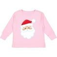 thumbnail image 3 of Inktastic Santa Claus, Smiling Santa, Santa Hat, Christmas Boys or Girls Long Sleeve Toddler T-Shirt, 3 of 5