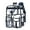 B, variant on Clear Sch-ool Backpacks Set Back to Scho-ol Gift Blue Dinosaur Transparent Backpacks for G-irl B-oy K-id Heavy Duty Bookbags Middle Sch-ool Travel Pack, Black
