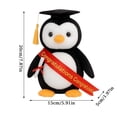 thumbnail image 2 of Plush Penguin Stuffed Animal with Graduation Doctoral Tam Velvet Gold Bullion Tassel Diploma for Man Women Girls Boys Graduation Congratulatory Party Gifts, 7.87 inches, 2 of 5