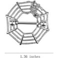 thumbnail image 2 of 14G Spider Web Nipple Rings for Women Gothic Halloween Nipplerings Barbell Nipple Piercing Shield for Holiday Halloween Costume Accessory Body Piercing Jewelry, 2 of 5
