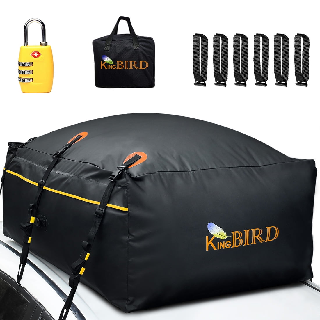King Bird 100% Waterproof Roof Bag with External Non-Slip Mats