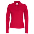 thumbnail image 1 of Cottover - Polo de Pique de Manga Larga para Mujer (Rojo), 1 of 4