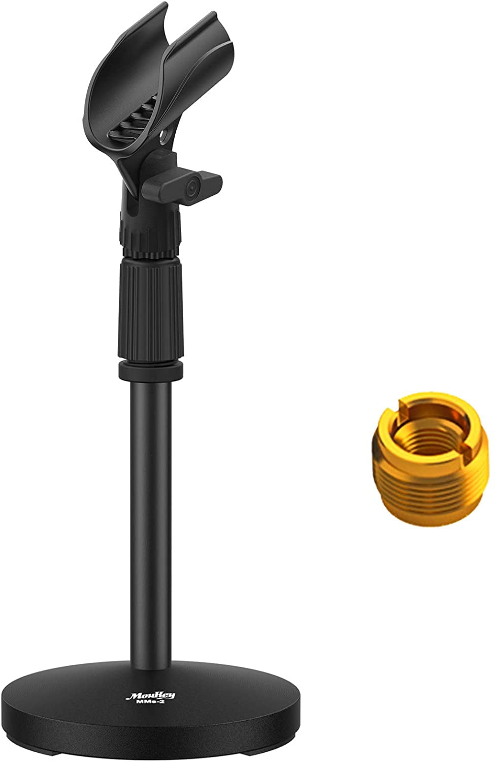 Moukey MMs2 Adjustable Desk Mic Stand Desktop Tabletop Table Top Short