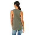thumbnail image 2 of The Bella + Canvas Ladies Flowy Scoop Muscle Tank Top - OLIVE SLUB - L, 2 of 3
