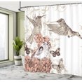 thumbnail image 5 of Ambesonne Vintage Shower Curtain, Birds Butterflies Art, 69"Wx84"L, Brown Tan, 5 of 5