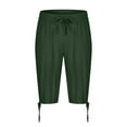 thumbnail image 5 of Capri Pants for Men Trendy Relaxed Fit Capris Side Drawstring Solid Color Pants, 5 of 6