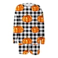 thumbnail image 3 of Halloween Sweat Shorts Sets Womens Pumpkin/Ghost/Bats Printed Funny Cute Holiday Party Outfits Two Piece Sweatsuits (S, Orange 01), 3 of 3