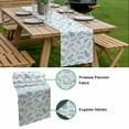 thumbnail image 5 of Teal Leaves Table Runner - 120 Inch Long, Kitchen Dining Table Runner Dresser Scarves, Summer Plants Flowers Vintage Pastoral Farmhouse Decor for Coffee Tables Wedding Party Banquet, 5 of 8