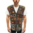 thumbnail image 6 of Paul Granny Square Pattern Sweater Vest - Mens 3XL, 6 of 7
