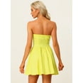 thumbnail image 4 of DARING DIVA Party Mini Strapless Sweetheart Neck Christmas Mini Dress S Yellow, 4 of 6