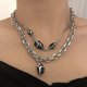 thumbnail image 3 of Set Of 2 Star Chain Necklaces Star Clavicle Chokers Pendant Choker For Girls---Product code 56638, 3 of 5