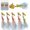 D: 6pcs Fly Fishing Lures, variant on Fly Fishing Poppers Dry Flies Topwater Bass Popper Lures Panfish Bait Trout Bobber Flies Kit for Bluegill Salmon