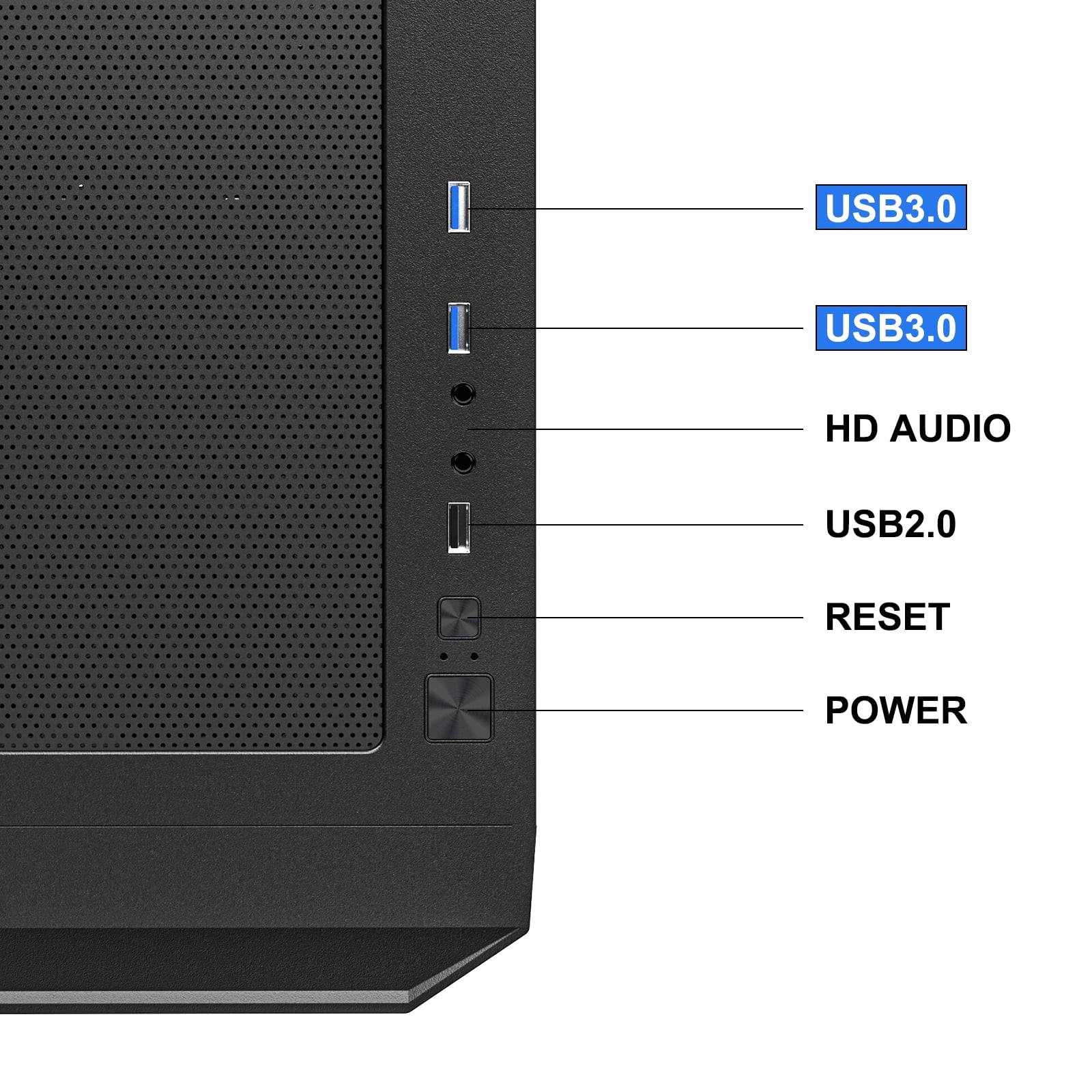 DARKROCK Classico Max Storage Master Case E-ATX Computer Case with 4x120mm Black Fan, 10 x3.5 HDD+3 x2.5 SDD USB 3.0 Ready, 360mm Radiator Supported, Vertical Slots for GPU Vertically Mount - Black