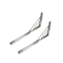 PBPBOX 2pcs Heavy Duty Silver Shelf Support Brackets Stainless Steel for Shelving