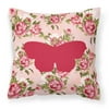 Carolines Treasures Butterfly Roses Polyester Fabric Decorative Outdoor Pillow