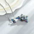 thumbnail image 4 of Butterfly Cremation Urn Necklace for Ashes Memorial Keepsake with CZ Pendant Jewelry Women Keepsake Bereavement Gift for A Loss of the Loved One, 4 of 5