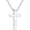 Silver 16 Inches, variant on Soccer Cross Necklace, Teen, Stainless Steel Cross Pendant Chain, 16/18/20/22/24 inches, Soccer Accessory, Easter Christian Religious Sports Jewelry Gift