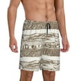 thumbnail image 2 of Kdxio Vineyard Landscape 1 Print Mens Sleep Shorts Bottoms Soft Comfy Pajama Wear Pants with Drawstring Pockets, 2 of 7